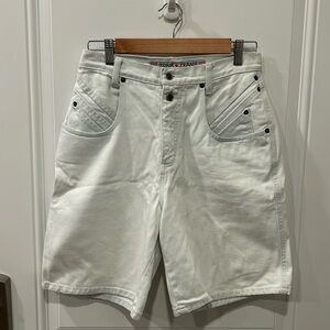 💛Vintage long white Zena Jeans shorts